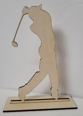 Trophée Golfeur en bois